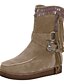 economico Boots-Per donna Stivaletti Stivali western da cowboy Heel nascosto Punta tonda Vintage Formale Quotidiano Fiocco Nappa Tinta unita Finto camoscio Stivali metà polpaccio Inverno Marrone scuro Nero Blu marino