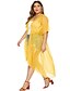 baratos Cover-Ups-Mulheres Cobertura roupa de banho Com Cordão Branco Amarelo Tamanhos Grandes Roupa de Banho Fatos de banho Moda