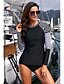 cheap Beach Dresses-Women&#039;s One Piece Swimsuit Black Swimwear Padded Scoop Neck Bathing Suits / Padded Bras