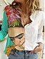 economico Tops &amp; Blouses-Per donna Blusa Camicia Stampe astratte Manica lunga Con stampe A V Essenziale Top Blu