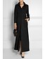 cheap Coats &amp; Trench Coats-Women&#039;s Coat Daily Fall &amp; Winter Long Coat Slim Basic Jacket Long Sleeve Solid Colored Black