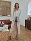 cheap Cardigans-Women&#039;s Cardigan Sweater Solid Color Pocket Basic Casual Long Sleeve Loose Sweater Cardigans Fall Winter Open Front Beige