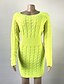 cheap Casual Dresses-Women&#039;s Sweater Dress Short Mini Dress Green Long Sleeve Solid Color Knitted Fall Winter Off Shoulder Hot Sexy Slim 2022 S M L XL