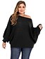 cheap Plus Size Sweaters-Women&#039;s Pullover Plain Solid Color Hollow Out Knitted Acrylic Fibers Basic Plus Size Long Sleeve Sweater Cardigans Fall Off Shoulder Yellow Green White