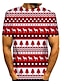preiswerte Weihnachts-T-Shirts-Herren-T-Shirt, 3D-Druck, Grafik, Farbblock, 3D-Kurzarm-Tops, Basic, Rundhalsausschnitt, Rot/Weiß