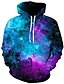 billige Hoodies-3d nyhed hoodie cool herre hættetrøjer drenge pullover sweatshirts hip hop piger hoody galaxy par elskere mønster frakke med store lommer toppe til teen dreng pige blå lilla