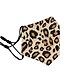 abordables Scarves &amp; Bandanas-Mujer Cubierta de la cara Moda Licra Estampado Leopardo HogarMask / Multi capa / Otoño / Invierno / Primavera / Verano