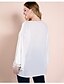 cheap Plus Size Tops-Women&#039;s Blouse Shirt Solid Colored Long Sleeve Tassel Patchwork Round Neck Tops Basic Basic Top White