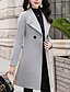cheap Coats &amp; Trench Coats-Women&#039;s Coat Fall Winter Daily Valentine&#039;s Day Work Long Coat Warm Slim Casual Jacket Long Sleeve Oversized Plain Blue Pink Army Green