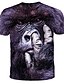abordables Tank Tops-T-shirt Homme Graphique Animal Col Rond Manches Courtes Imprimer Standard du quotidien Vacances Vêtement de rue Exagéré Spandex