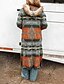 preiswerte Damenmäntel und Trenchcoats-Damen Kunstpelz-Mantel Alltag Herbst Winter Lang Mantel Normale Passform Elegant und luxuriös Jacken Langarm Geometrisch Pelzkragen Blau Purpur