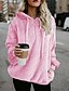 cheap Hoodies &amp; Sweatshirts-Women&#039;s Hoodie Pullover Jacket Basic Sherpa Fleece Teddy Pink Wine Army Green Plain Solid Colored Daily Long Sleeve Hooded Cotton S M L XL XXL