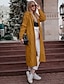 cheap Sweaters &amp; Cardigans-Women&#039;s Basic Long Knitted Solid Color Plain Cardigan Long Sleeve Sweater Cardigans Hooded Open Front Spring Fall White Black Yellow