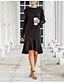 abordables Vestidos para Mujer-Mujer Vestido de Suéter Vestido hasta la Rodilla Negro Manga Larga Otoño Invierno Escote Redondo Trabajo caliente Elegante 2021 Tamaño Único