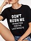cheap T-Shirts-Women&#039;s T shirt Letter Round Neck Casual Tops Navy Black Purple
