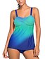 cheap Tankini-Women&#039;s Tankini Swimsuit Blue Royal Blue Swimwear Padded Strap Bathing Suits