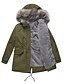 economico Women&#039;s Coats &amp; Jackets-Per donna Parka Lungo Cappotto Largo Giacca Tinta unita Verde militare Nero Rosso
