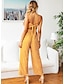abordables Jumpsuits &amp; Rompers-Mujer Chic de Calle Amarillo Azul polvoriento Mono A Lunares