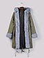 cheap Furs &amp; Leathers-Women&#039;s Autumn / Fall Faux Fur Coat Regular Dailywear Coat Tops Army Green + Gray Hair