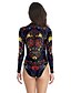 cheap One-Pieces-Women&#039;s One Piece Swimsuit Zipper Print Rainbow Swimwear High Neck Bathing Suits / Padless