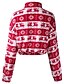 economico Christmas Sweater-Per donna Felpa con zip Animali Chiusura lampo quarto Giornaliero Altre stampe Natale Felpe con cappuccio Felpe Rosso