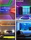 billige LED Strip Lamper-LED stripelys RGB 5 Meter 10 Meter LED-lysstrimlesett Lyse 5050 LED-lys 20 farger med fjernkontroll til Hjemkjøkken Fjernsyn Fest Soverom Bar Jul Hjemmeinnredning