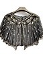 cheap Furs &amp; Leathers-women&#039;s 1920s shawl beaded sequin deco evening cape bolero flapper cover up tops(green,freesize)