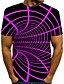 abordables T-Shirts-T shirt Tee Chemise Homme Col Rond Graphic 3D Print Manches Courtes Gris / blanc Bleu Violet Rouge 3D effet Imprimer du quotidien Sortie Normal Polyester Standard Vêtement de rue