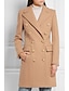 cheap Coats &amp; Trench Coats-Women&#039;s Solid Colored Basic Fall &amp; Winter Coat Regular Daily Long Sleeve Acrylic Coat Tops Black