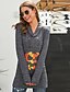 cheap HALLOWEEN-Women&#039;s Pullover Hoodie Sweatshirt Tie Dye Pumpkin Daily Other Prints Halloween Hoodies Sweatshirts  Gray