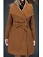 cheap Coats &amp; Trench Coats-Women&#039;s Trench Coat Solid Colored Basic Fall &amp; Winter Long Daily Long Sleeve Polyster Coat Tops Black
