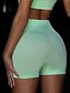 abordables Shorts-Mujer Deportivo Yoga Comodidad Transpirable Deportes Pitillo Bermudas Pantalones cortos de motociclista Pantalones Un Color Corto Alta cintura Morado Naranja Verde Trébol Gris Oscuro Beige