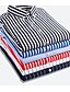 economico Camicie da uomo-Per uomo Camicia Camicie A strisce Bianco Nero Blu Rosso Blu marino Manica lunga Top Essenziale Lavoro