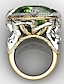 billige Damesmykker-1 stk Bandring Ringe For Kubisk Zirkonium Dame Gate Grønn Blandet Farge Messing Fisk