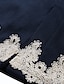 economico Cappotti e trench da donna-Per donna Cappotto Giornaliero Abbigliamento da lavoro Inverno Lungo Cappotto Standard Elegante Giacca Manica lunga Fantasia geometrica Con ricami Blu marino
