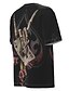 billige Tank Tops-Herre Skjorte T-shirt Grafisk Dødningehoveder Rund hals Sort 3D-udskrivning Halloween Weekend Kortærmet Tøj Basale