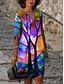 cheap Casual Dresses-Women&#039;s A Line Dress Knee Length Dress Purple Blushing Pink Green Half Sleeve Print Print Summer Round Neck Casual 2021 S M L XL XXL 3XL