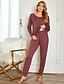 cheap Pajamas-Women&#039;s Polyester Suits S Black