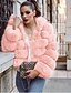 cheap Furs &amp; Leathers-Women&#039;s Solid Colored Basic Fall &amp; Winter Coat Regular Daily Long Sleeve Faux Fur Coat Tops Blushing Pink
