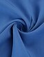 abordables Blazers Femme-veste Couleur Pleine Classique Elégant &amp; Luxueux Automne Printemps Revers Cranté Normal Manteau Quotidien Manches Longues Veste Bleu