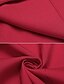 abordables Americanas para Mujer-mujer primavera casual trabajo oficina sólido cuello alto chaqueta abierta chaqueta vino rojo m