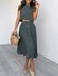 cheap Two Piece Sets-Women&#039;s Basic Solid Color Two Piece Set Tank Skirt Patchwork Tops