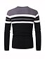 cheap Men&#039;s Tees &amp; Tank Tops-Men&#039;s Pullover Striped Long Sleeve Sweater Cardigans Crew Neck Gray Red