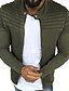 abordables Sale-Veste zippée à rayures raglan et plissée unie pour homme en plein air gris