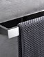 abordables Accessoires de Bain-Porte-serviettes mural auto-adhésif en acier inoxydable 304, barre simple, noir mat, argenté, décoration de salle de bain et de cuisine