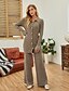 preiswerte Strickjacken-Damen Strickjacke Volltonfarbe Strick Grundlegend Langarm Pullover Strickjacken Herbst Winter Hemdkragen Grau