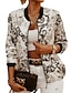 cheap Jackets-Women&#039;s Jacket Daily Fall &amp; Winter Short Coat Peaked Lapel Regular Fit Sporty Basic Jacket Long Sleeve Plants Purple Black / Stand Collar