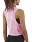 abordables Camisetas sin mangas-Mujer Camiseta sin mangas Plano Color sólido Escote Redondo Casual Tops Algodón Blanco Negro Rosa
