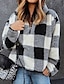 cheap Christmas Sweater-Women&#039;s Pullover Sweatshirt Houndstooth Quarter Zip Daily Other Prints Casual Hoodies Sweatshirts  Black Red Green