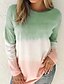 cheap Sweaters-Women&#039;s Sweatshirt Pullover Tie Dye Crew Neck Color Block Sport Athleisure Sweatshirt Top Long Sleeve Warm Soft Comfortable Everyday Use Daily Exercising / Winter